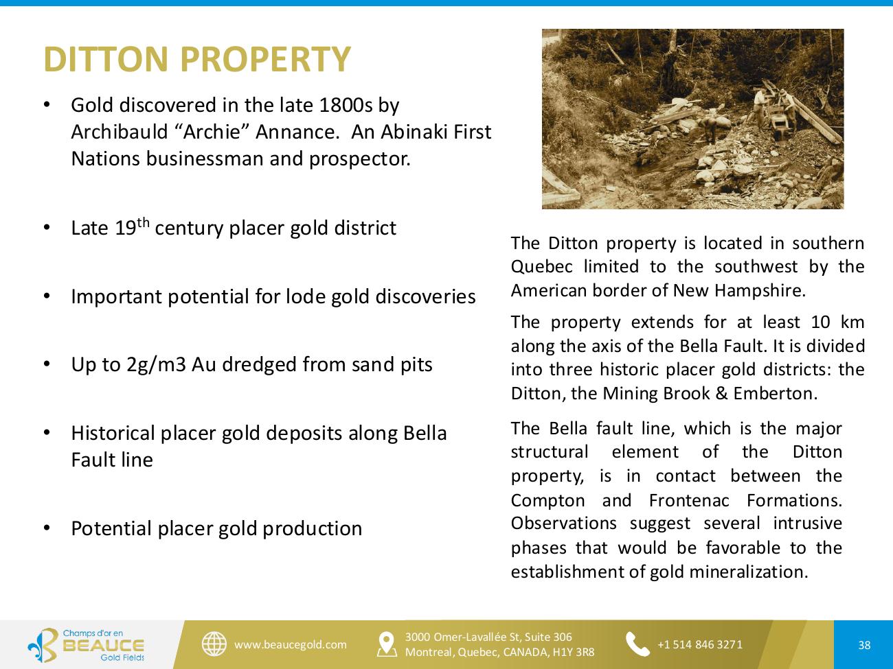 Beauce Gold Fields Corporate Presentation June 2026 — Page 38