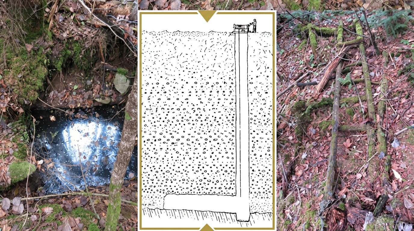 Beauce mine shaft through glacial till