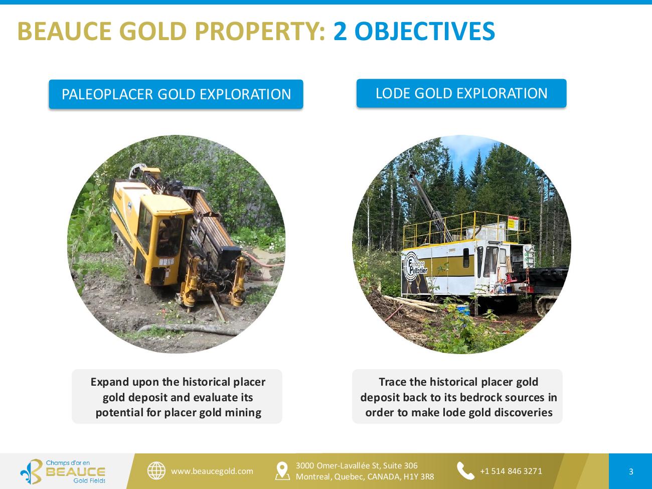 Beauce Gold Fields Corporate Presentation June 2026 — Page 3