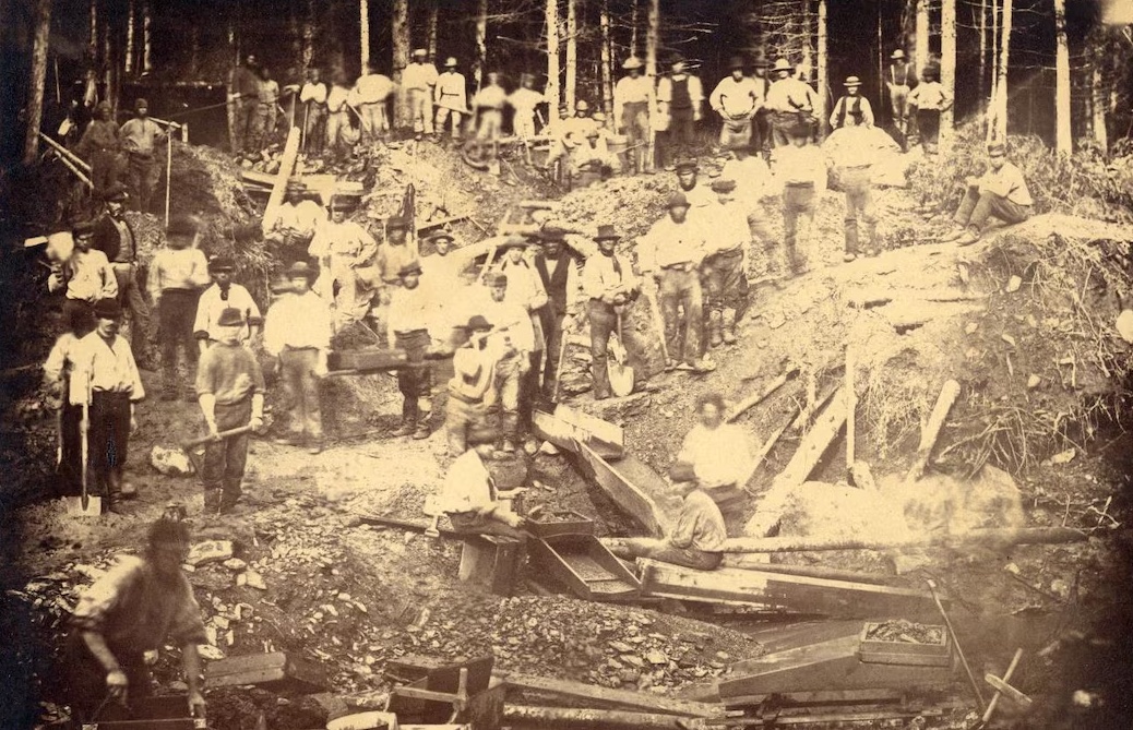 1863 placer mining in the Beauce district