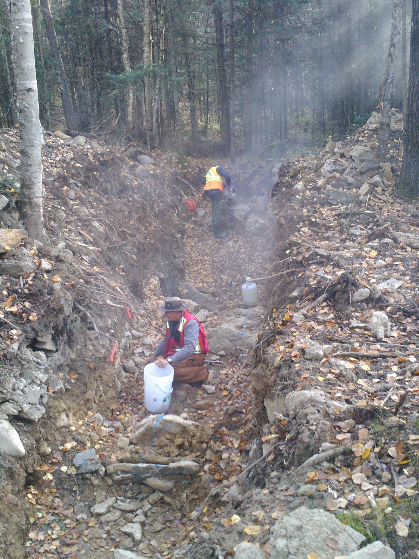 Modern Beauce Gold Fields exploration crew on site
