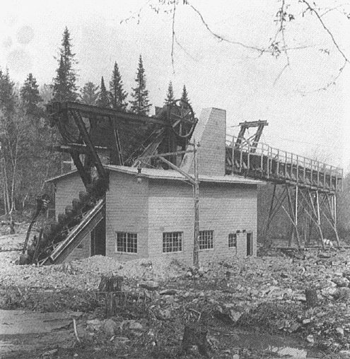 Vue latérale de la mine Dominion de 1910
